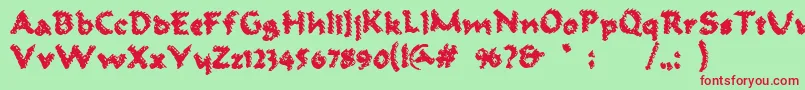 AmbrosiusAurelianus Font – Red Fonts on Green Background