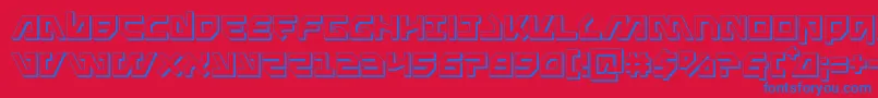 Metalstorm3D Font – Blue Fonts on Red Background