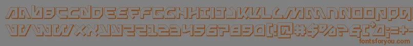 Metalstorm3D Font – Brown Fonts on Gray Background