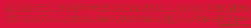 Metalstorm3D Font – Brown Fonts on Red Background