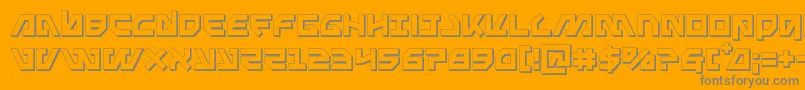 Metalstorm3D Font – Gray Fonts on Orange Background