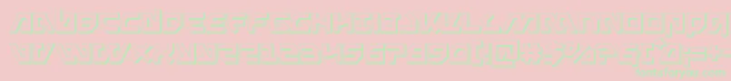 Metalstorm3D Font – Green Fonts on Pink Background