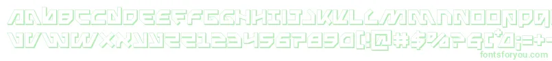 Metalstorm3D Font – Green Fonts on White Background