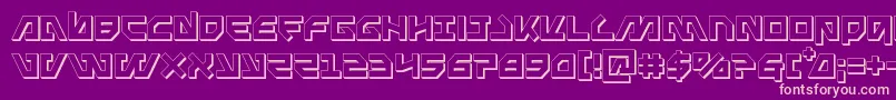 Metalstorm3D Font – Pink Fonts on Purple Background