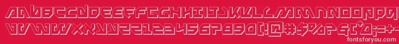 Metalstorm3D Font – Pink Fonts on Red Background