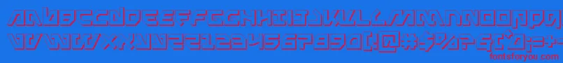 Metalstorm3D Font – Red Fonts on Blue Background