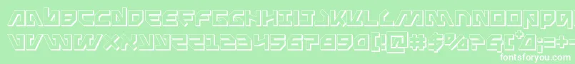 Metalstorm3D Font – White Fonts on Green Background