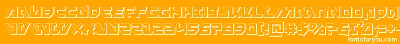 Шрифт Metalstorm3D – белые шрифты на оранжевом фоне