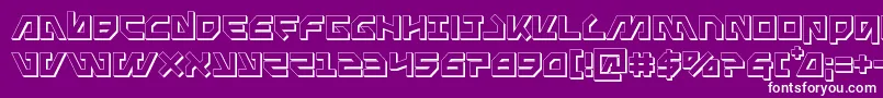 Metalstorm3D Font – White Fonts on Purple Background