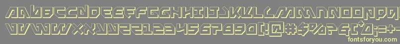 Metalstorm3D Font – Yellow Fonts on Gray Background