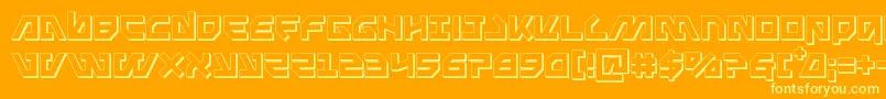 Metalstorm3D Font – Yellow Fonts on Orange Background