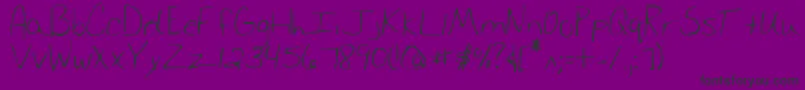 Merrichris Font – Black Fonts on Purple Background