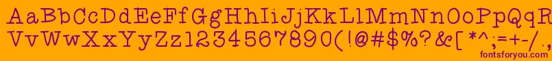 Fancyshmancy Font – Purple Fonts on Orange Background
