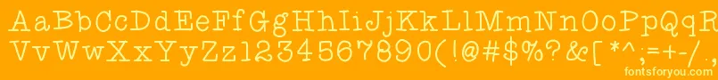 Fancyshmancy Font – Yellow Fonts on Orange Background