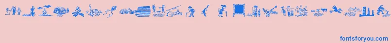 OchentSilibrinaIiフォントについての詳細 フォントOchentSilibrinaIi – ピンクの背景に青い文字