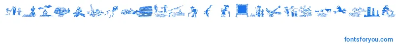 フォントOchentSilibrinaIi – 青いフォント
