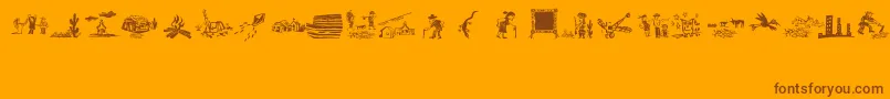 OchentSilibrinaIi-fontti – ruskeat fontit oranssilla taustalla