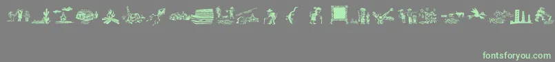 OchentSilibrinaIi Font – Green Fonts on Gray Background