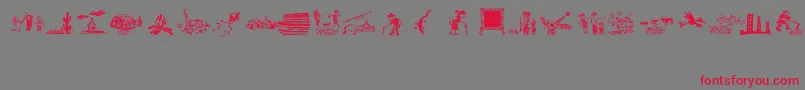 フォントOchentSilibrinaIi – 赤い文字の灰色の背景