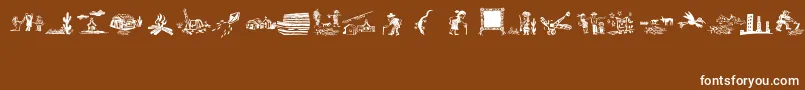 フォントOchentSilibrinaIi – 茶色の背景に白い文字