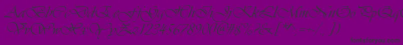 VivaldidCl Font – Black Fonts on Purple Background