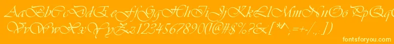 VivaldidCl Font – Yellow Fonts on Orange Background