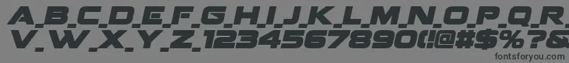 フォントFenixBlacklettercapsIt – 黒い文字の灰色の背景