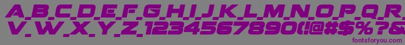 フォントFenixBlacklettercapsIt – 紫色のフォント、灰色の背景