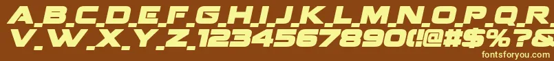 FenixBlacklettercapsIt-fontti – keltaiset fontit ruskealla taustalla