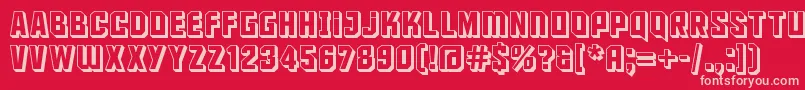 Maus ffy Font – Pink Fonts on Red Background