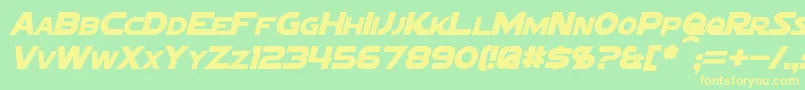 Más sobre la fuente SigmaFiveMarqueeItalic fuente SigmaFiveMarqueeItalic – Fuentes Amarillas Sobre Fondo Verde