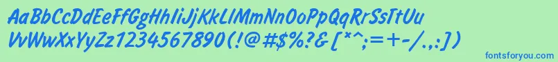 InformCyrNormal Font – Blue Fonts on Green Background
