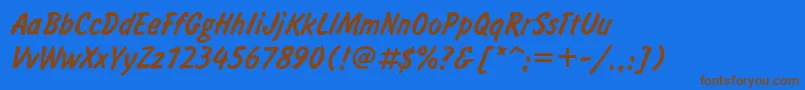 InformCyrNormal Font – Brown Fonts on Blue Background