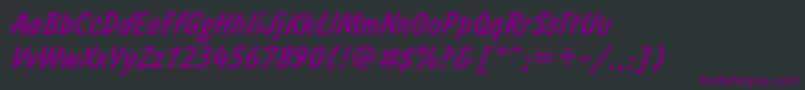 InformCyrNormal Font – Purple Fonts on Black Background