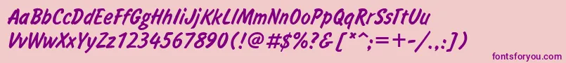 InformCyrNormal Font – Purple Fonts on Pink Background