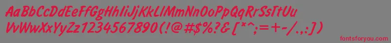 InformCyrNormal Font – Red Fonts on Gray Background