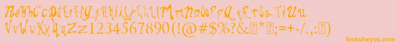 More about PaulsWhimsyFont Font PaulsWhimsyFont Font – Orange Fonts on Pink Background