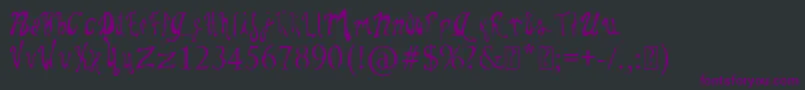PaulsWhimsyFont Font – Purple Fonts on Black Background