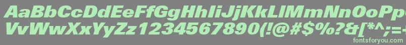 fuente UniversNextProExtrablackItalic – Fuentes Verdes Sobre Fondo Gris