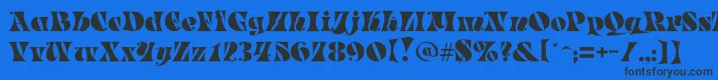 Parade Font – Black Fonts on Blue Background