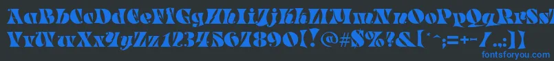 Parade Font – Blue Fonts on Black Background