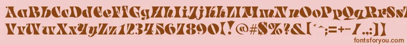 Parade Font – Brown Fonts on Pink Background