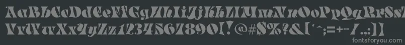 フォントParade – 黒い背景に灰色の文字