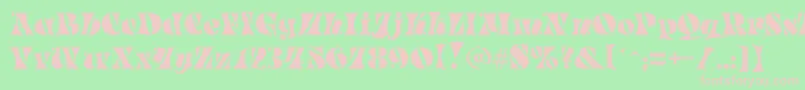 Parade Font – Pink Fonts on Green Background