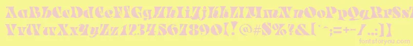 Parade Font – Pink Fonts on Yellow Background