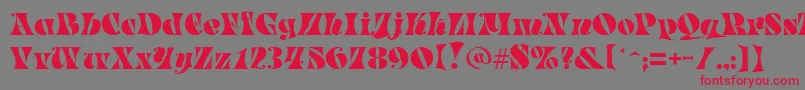 Parade Font – Red Fonts on Gray Background