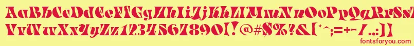 Parade Font – Red Fonts on Yellow Background