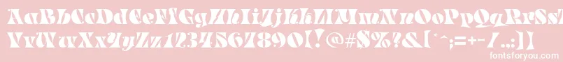 Parade Font – White Fonts on Pink Background