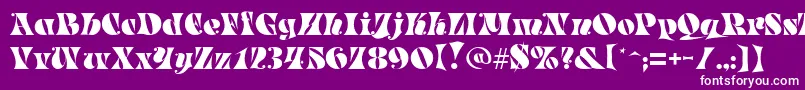 フォントParade – 紫の背景に白い文字