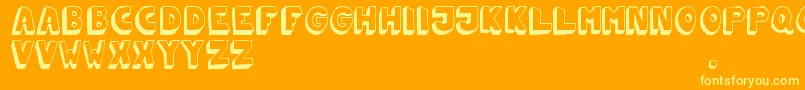 Mono2poser Font – Yellow Fonts on Orange Background